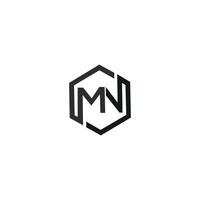 inicial carta mn ou nm logotipo vetor Projeto modelo