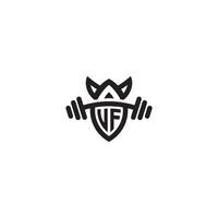 vf linha ginástica inicial conceito com Alto qualidade logotipo Projeto vetor