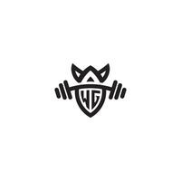 wg linha ginástica inicial conceito com Alto qualidade logotipo Projeto vetor