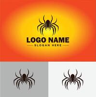 aranha logotipo vetor arte ícone gráficos para companhia marca o negócio ícone aranha logotipo modelo