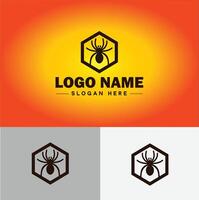 aranha logotipo vetor arte ícone gráficos para companhia marca o negócio ícone aranha logotipo modelo