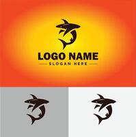 Tubarão logotipo vetor arte ícone gráficos para companhia marca o negócio ícone Tubarão logotipo modelo