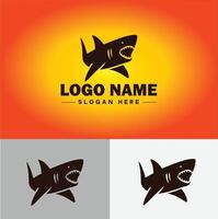 Tubarão logotipo vetor arte ícone gráficos para companhia marca o negócio ícone Tubarão logotipo modelo