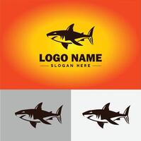 Tubarão logotipo vetor arte ícone gráficos para companhia marca o negócio ícone Tubarão logotipo modelo
