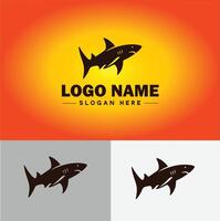 Tubarão logotipo vetor arte ícone gráficos para companhia marca o negócio ícone Tubarão logotipo modelo