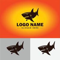 Tubarão logotipo vetor arte ícone gráficos para companhia marca o negócio ícone Tubarão logotipo modelo