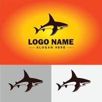 Tubarão logotipo vetor arte ícone gráficos para companhia marca o negócio ícone Tubarão logotipo modelo