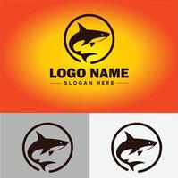 Tubarão logotipo vetor arte ícone gráficos para companhia marca o negócio ícone Tubarão logotipo modelo