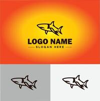 Tubarão logotipo vetor arte ícone gráficos para companhia marca o negócio ícone Tubarão logotipo modelo