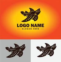 Tubarão logotipo vetor arte ícone gráficos para companhia marca o negócio ícone Tubarão logotipo modelo