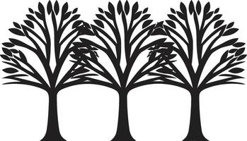 enraizado legado árvore vetor ícone majestoso mandril árvore emblema Projeto