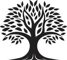 benevolente ramos árvore logotipo Projeto silencioso sentinelas árvore icônico imagem vetor