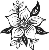 à moda monocromático flor vetor icônico graça etéreo flor impressão emblemático Projeto