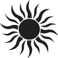 radiante reverência Sol insígnia luz do dia emblema Sol crachá vetor