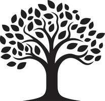 folhagem elegância árvore vetor ilustração mandril emblema árvore ícone símbolo