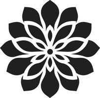 artístico floral marca monocromático emblemático botânico essência icônico vetor emblema