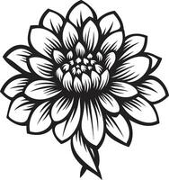 chique monocromático pétala ícone logotipo símbolo elegante Flor vetor à moda monótono