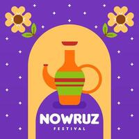 feliz nowruz festival rede bandeira fundo ilustração vetor