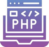ícone de vetor de codificação php