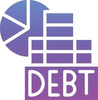 ícone de vetor de dívida