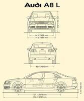 2004 audi a8 eu carro projeto vetor