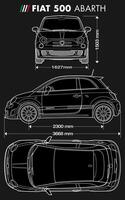 decreto abarth 500 2012 carro projeto vetor