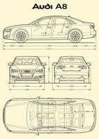 2010 audi a8 carro projeto vetor