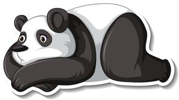 Autocolante de desenho animado de urso panda vetor