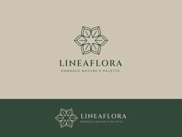 logotipo modelo para estético flor e folha indústria vetor