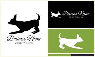 silhueta cachorro dachshund logotipo modelo vetor