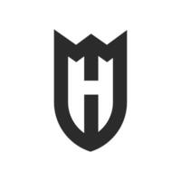 inicial mh carta logotipo vetor modelo Projeto. criativo abstrato carta hm logotipo Projeto. ligado carta hm logotipo Projeto.
