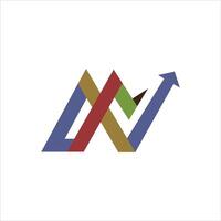 modelo de design de logotipo da letra inicial m vetor