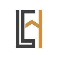 inicial carta lh logotipo ou hl logotipo vetor Projeto modelo