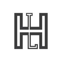 inicial carta lh logotipo ou hl logotipo vetor Projeto modelo