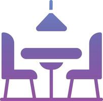 ícone de vetor de mesa de jantar