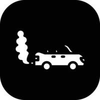ícone de vetor de poluição de carro