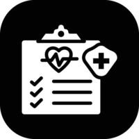 ícone de vetor de verificação de saúde