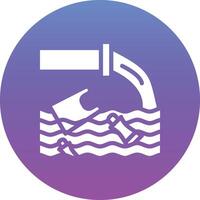 ícone de vetor de lixo oceânico