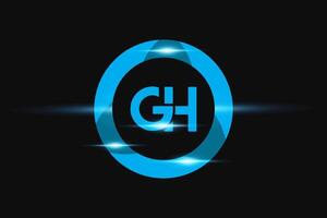 gh azul logotipo Projeto. vetor logotipo Projeto para negócios.