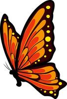 elegante borboleta com colorida asas e antenas, em uma branco fundo. vôo mariposa. Projeto do cumprimento cartões, cartazes, remendos, impressões em roupas, emblemas. exótico inseto. Primavera verão. vetor