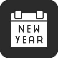 Novo ano calendário vetor ícone
