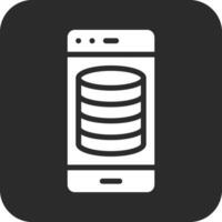 Smartphone base de dados vetor ícone