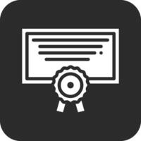 ícone de vetor de certificado