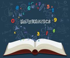 doodle fórmula matemática com fonte matemática vetor