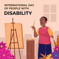 dia internacional da pessoa com deficiência vetor