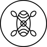 ícone de vetor de caiaque
