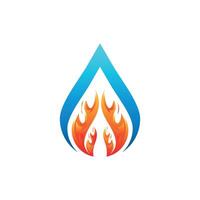 fogo água solta logotipo vetor