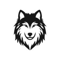 simples silhueta logotipo ícone símbolo do uma Lobo cabeça vetor