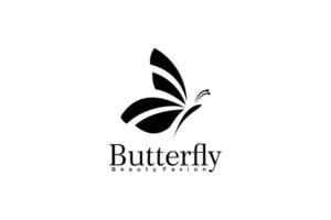 borboleta beleza logotipo Projeto único conceito Prêmio vetor