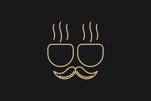 senhor.café logotipo Projeto com moderno conceito vetor